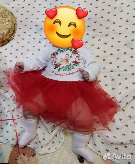 Платье боди для девочки 74 80