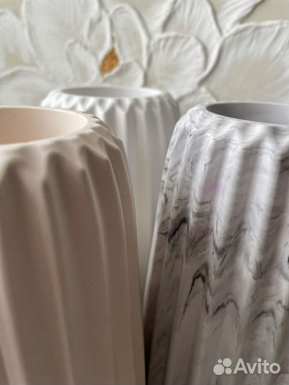 Ваза из гипса ручной работы