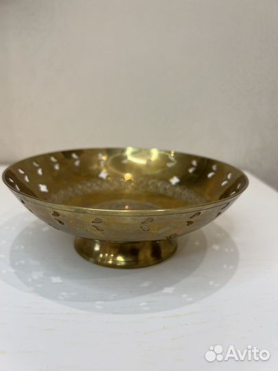 Ваза фруктовница конфетница латунь
