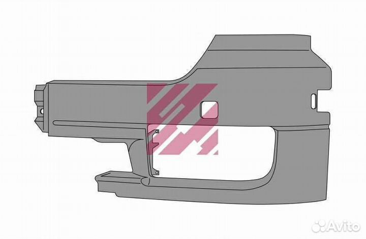 Угол бампера левый Mercedes Actros MP1