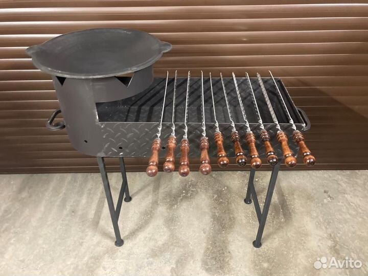Мангал с печью под казан 10-12 литров
