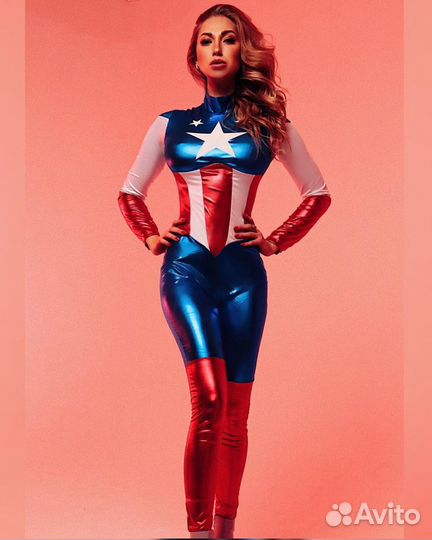 Женский костюм Капитан Америка