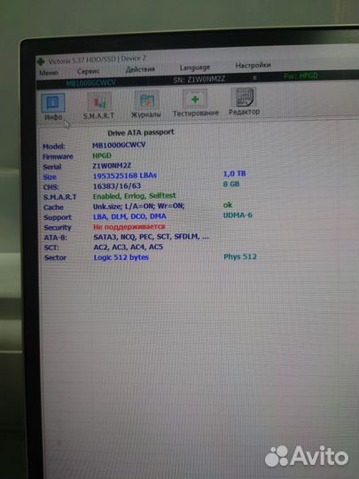 Жесткий диск HP 1 тб