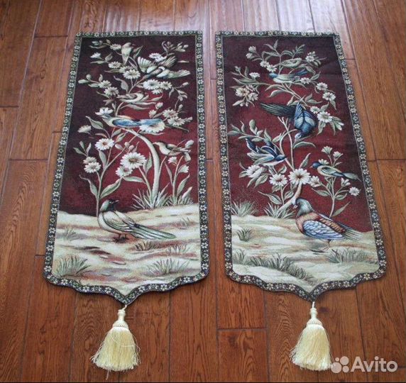 Гобелен с птицами и цветами,хлопок