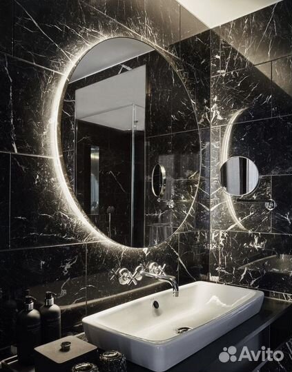 Зеркало настенное круглое с подсветкой