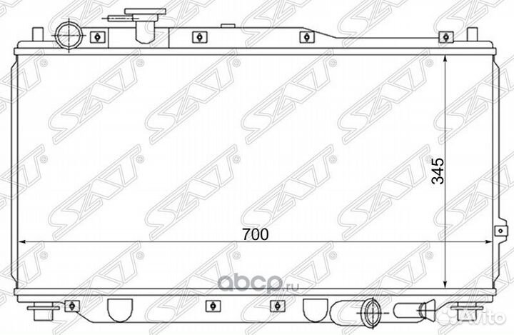 Радиатор Kia Spectra механика автомат