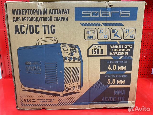 Аппарат аргонодуговой сварки solaris TIG-220 AC/DC