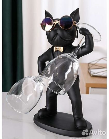 Держатель для бокалов французский бульдог