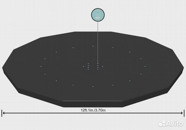 Тент для бассейна 366 см