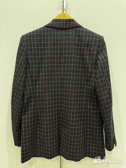 Пиджак женский zara темный в клетку, размер XS
