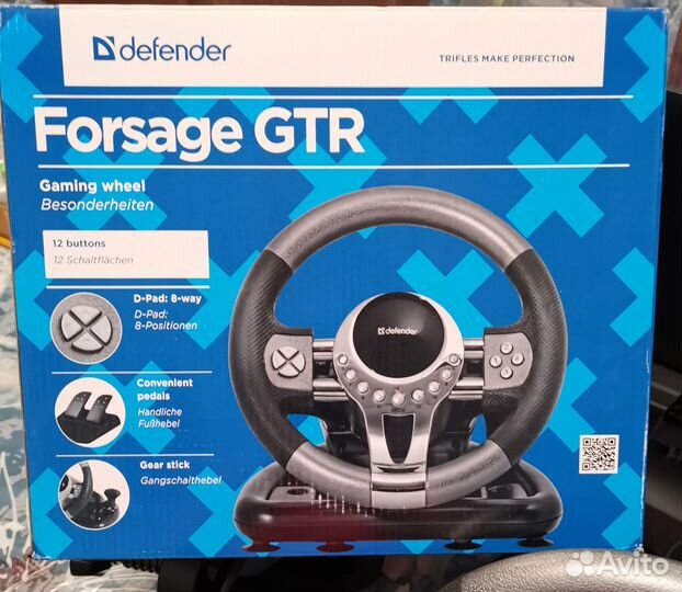 Игровой руль defender forsage gtr