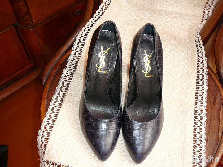 Туфли YSL из натуральной кожи