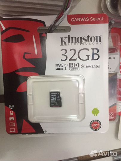 Карта памяти MicroSD 2,4,8,16,32,64,128гб