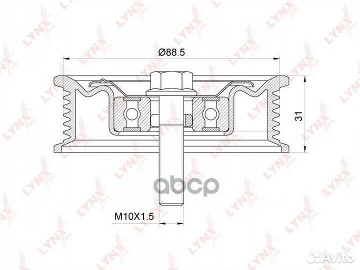 Ролик ремня приводного hyundai elantra/I30/I40