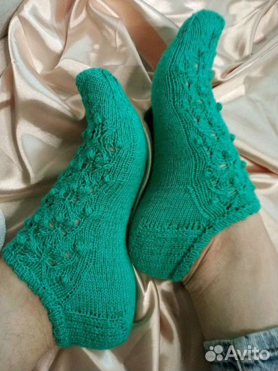 Носки из хлопка вязанные