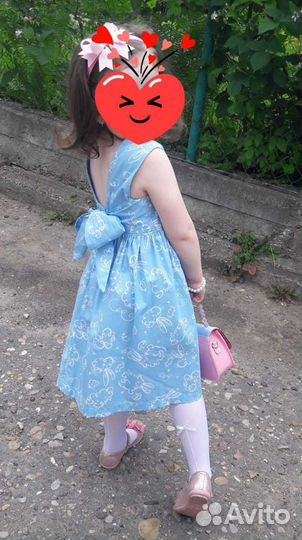 Летнее платье для девочки 6-8 лет