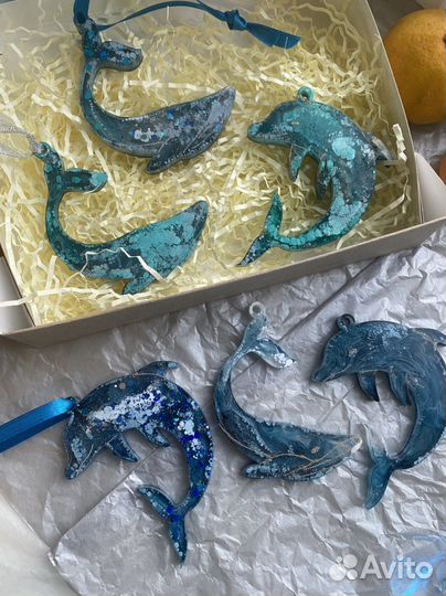 Брелки шампанское кит дельфин