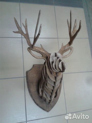 Декоративное панно, голова Оленя