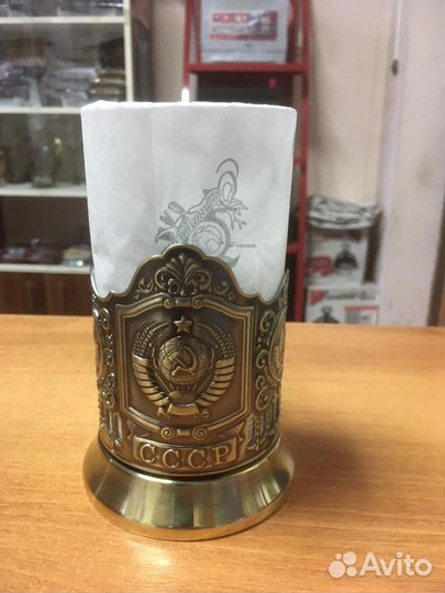 Подстаканник с стаканом