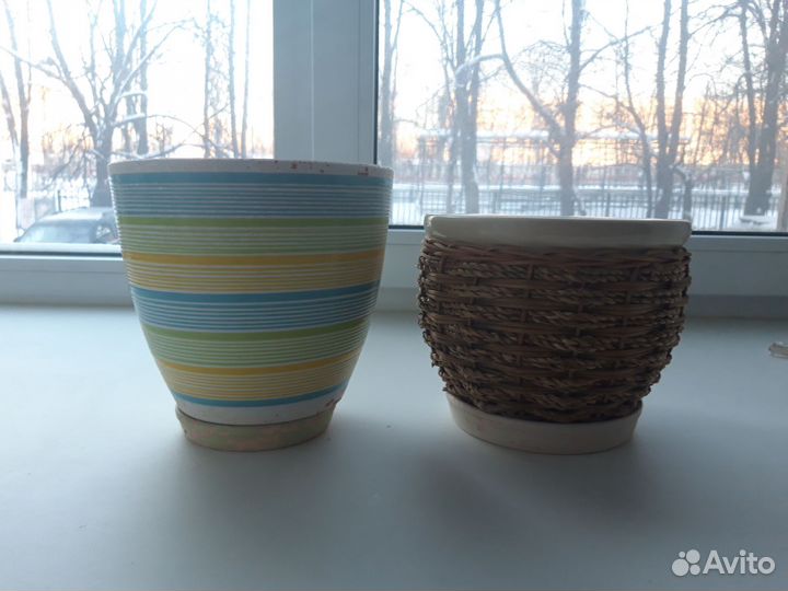 Горшки для цветов б/у