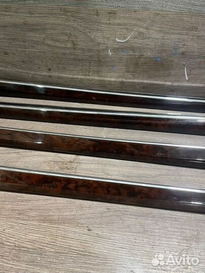 Накладки на двери Мерседес W221 long дерево