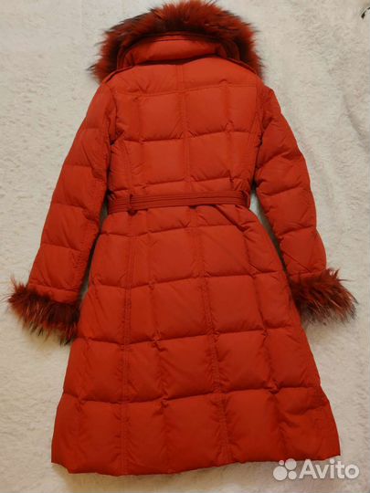 Пуховик красный женский зима 42 44