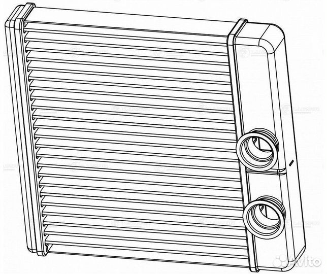 Радиатор отопителя ваз-2190 (15) алюминиевый (тип kdac) luzar
