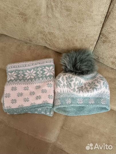 Шапка и шарф женские