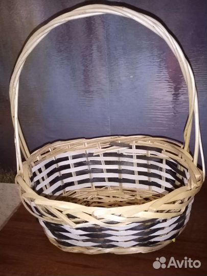 Корзина плетеная лоза и береста 4шт