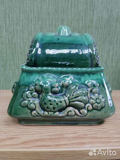 Малахитовая шкатулка Пепельница- рыбка СССР