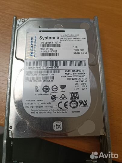 Серверный жёсткий диск Lenovo 1TB SATA