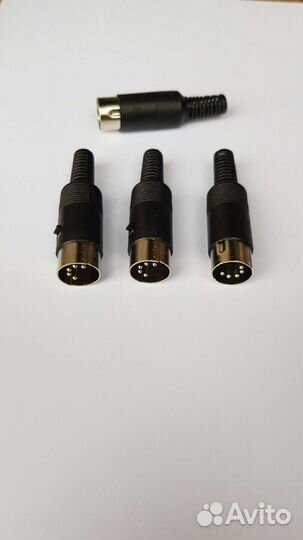 Разъём DIN 5pin (сш 5/сг 5) на кабель (под пайку)