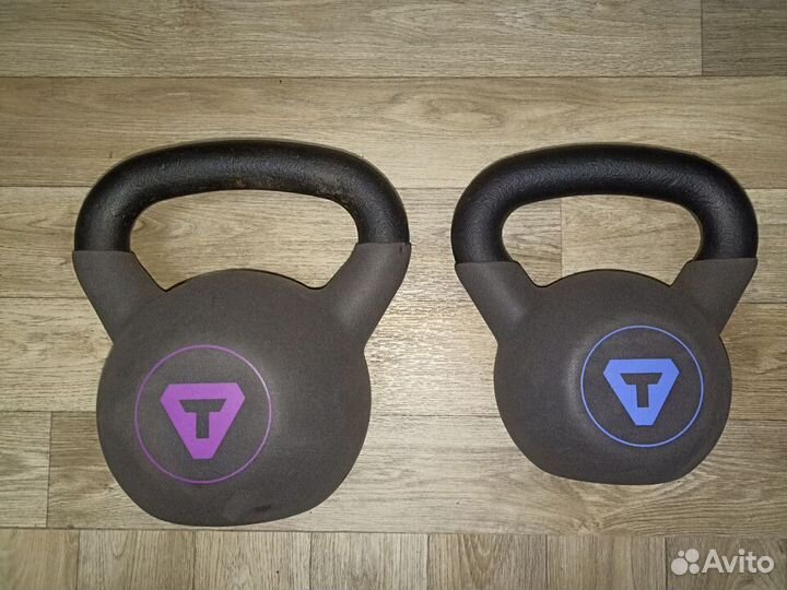 Кроссфит обрезиненная гиря 16 и 24