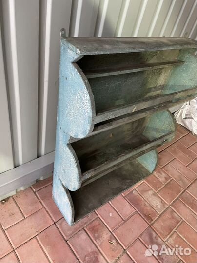 Шкаф навесной старинный полка дерево