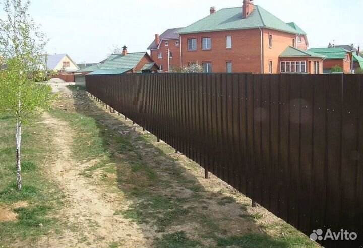 Забор из профлиста профессионально под ключ