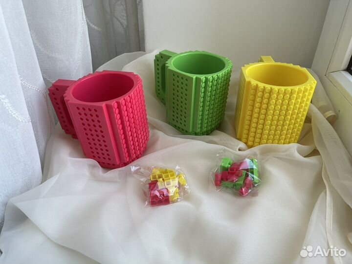 Новая кружка-конструктор с деталями лего 400 мл