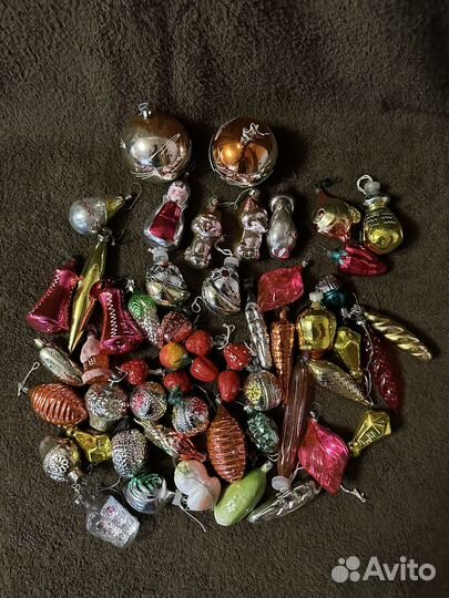 Лот елочных игрушек СССР