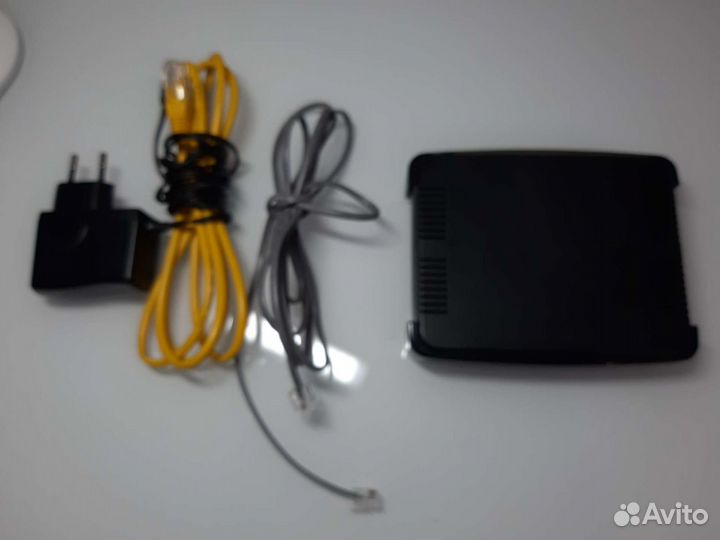 Adsl модем с блоком питания и кабелями