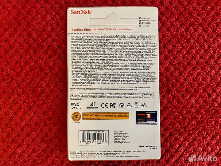 Карта памяти MicroSD 64gb