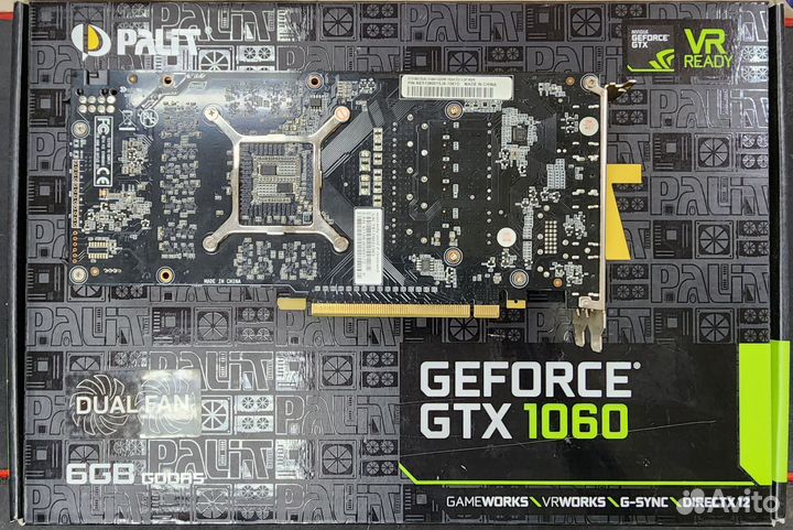 Geforce GTX1060 6Gb Palit Dual OC
