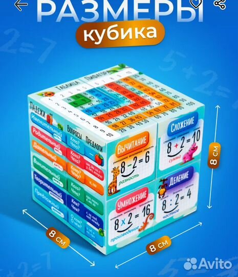 Кубик школьный шпаргалка 1-4 класс