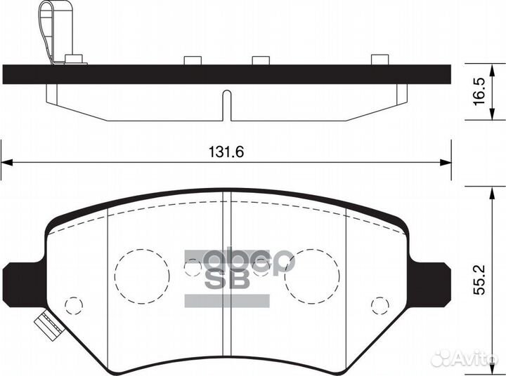 Колодки тормозные дисковые передние SP2134 Sang