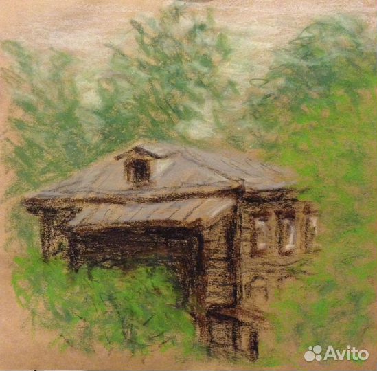 Рисунок пейзаж, пастель