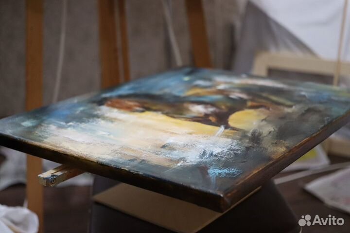 Картина маслом Лошадь Абстракция