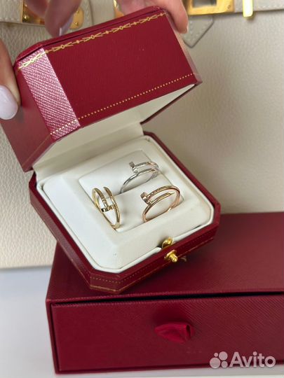 Кольцо нвоздь cartier