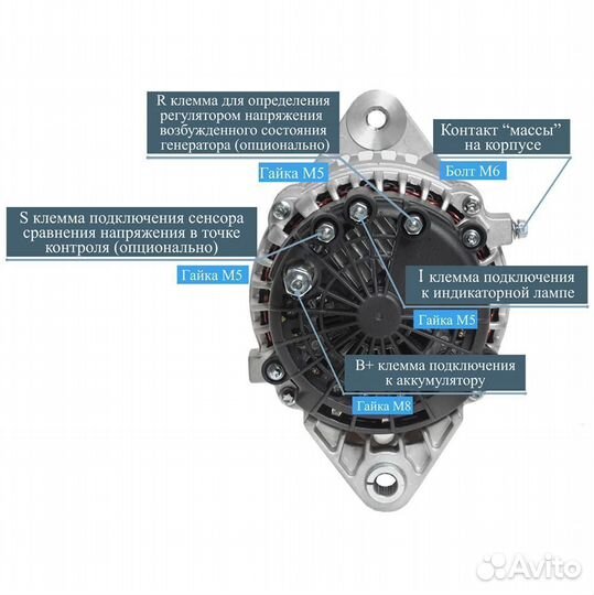 Генератор CNH, Казаньсельмаш, 12V, 200Am доставка