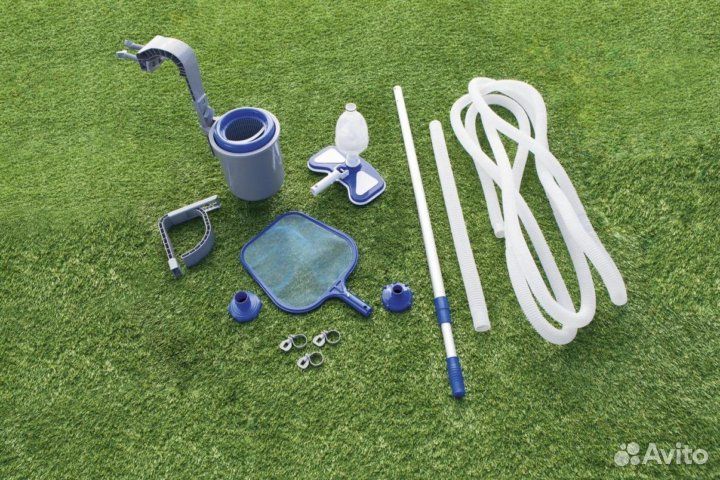 Набор для чистки бассейна скиммер, сачок, шланг