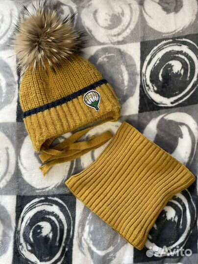 Шапка и снуд зимние детские