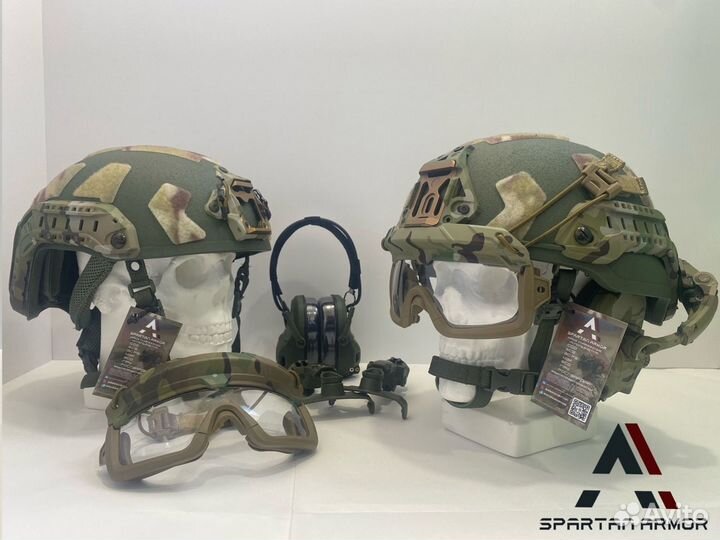 Баллистические шлема от spartan armor комплекты