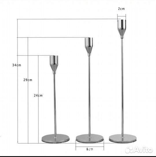Подсвечник 3 шт набор